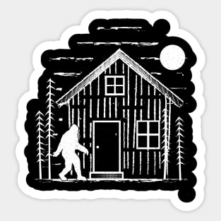 Bigfoot Cabin in the woods Sticker